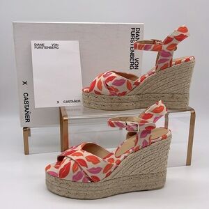 Castañer X Diane Von Furstenberg Blaudell Wedge
Espadrilles Rose Multi